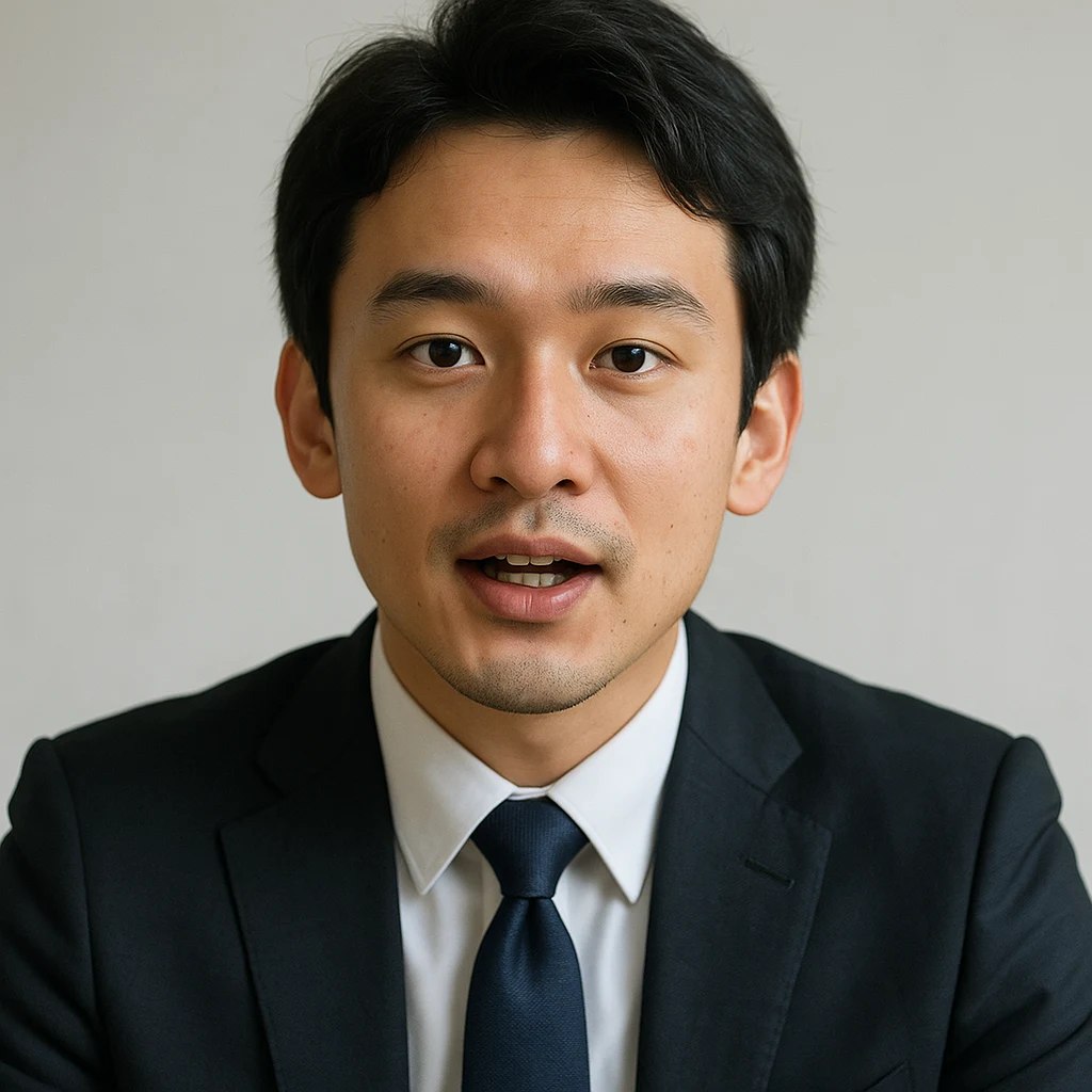 受験中の候補者の映り込み